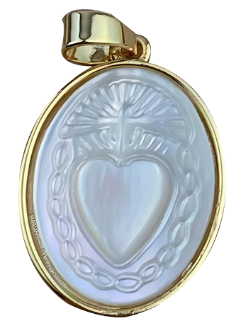 Pendentif nacre Sacré-Coeur