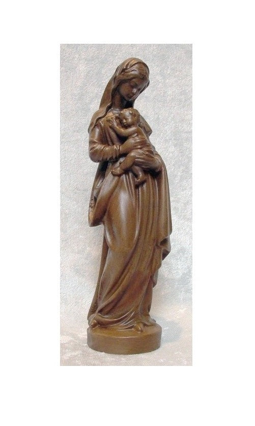 Statue de la très sainte Vierge Marie - Style Renaissance (Ton bois)