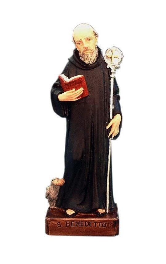 Statue de saint Benoît - polychrome