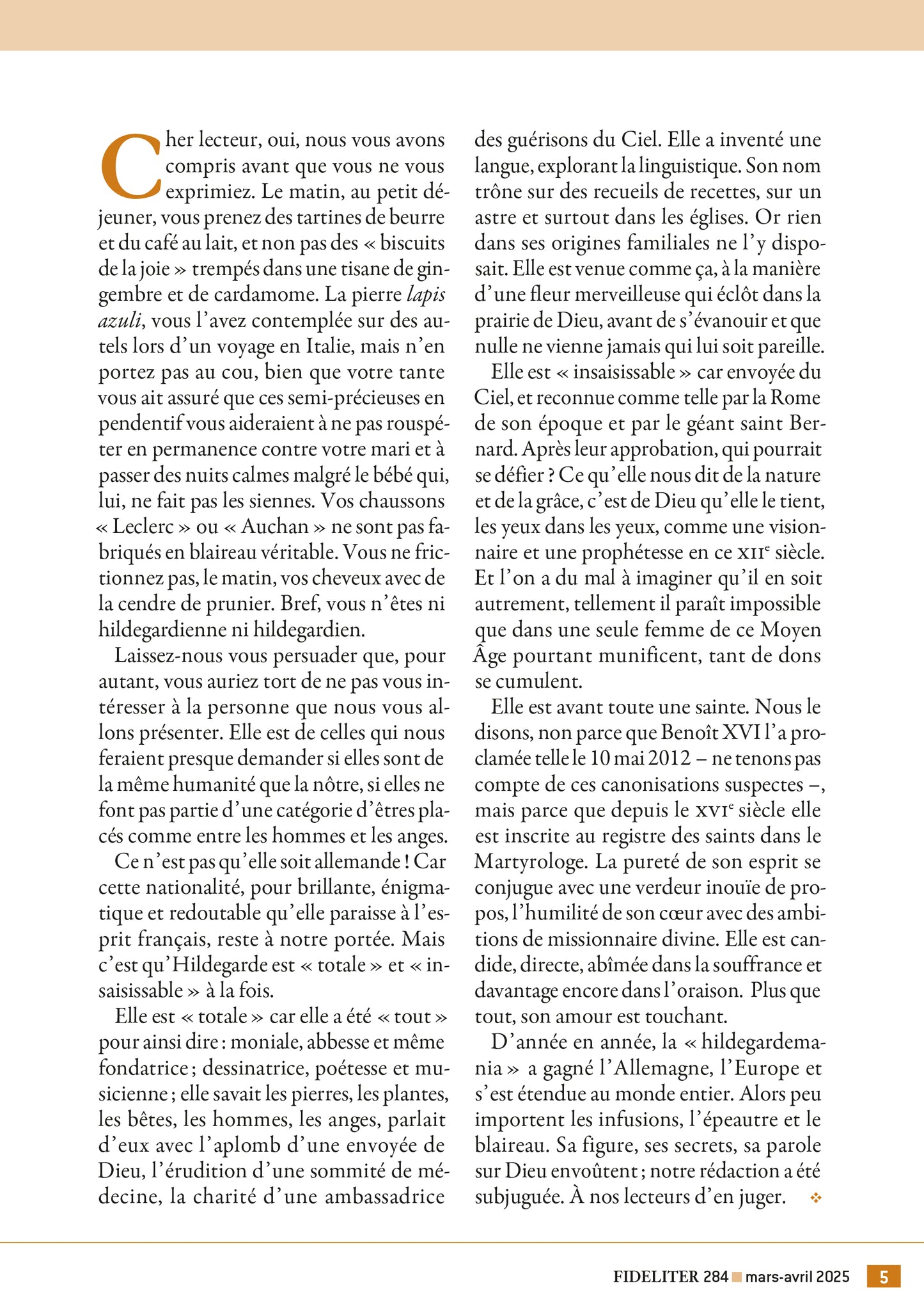 FIDELITER n° 284 (mars-avril 2025)