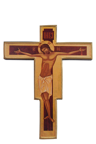 Icône Christ - Croix byzantine - 19 x 14 cm