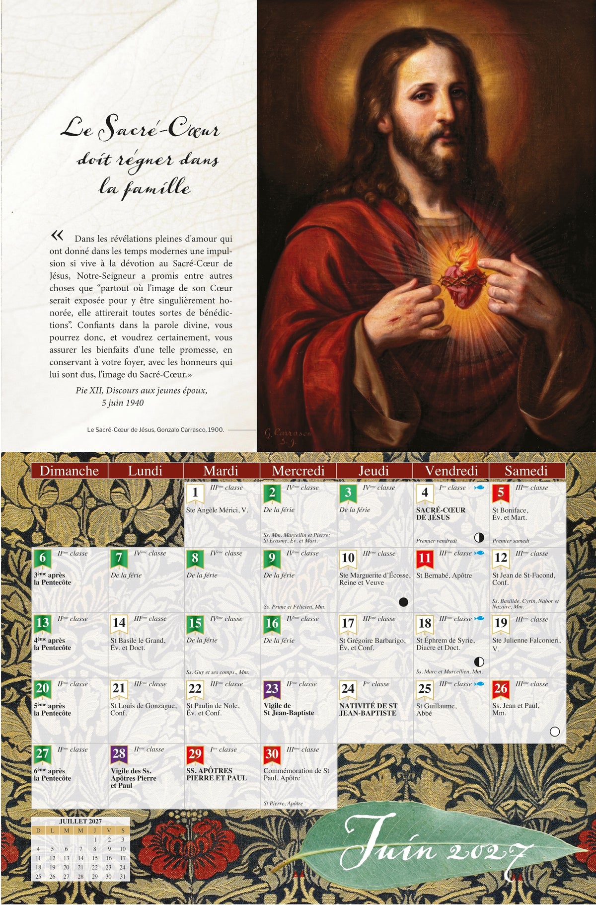 Calendrier liturgique 2027