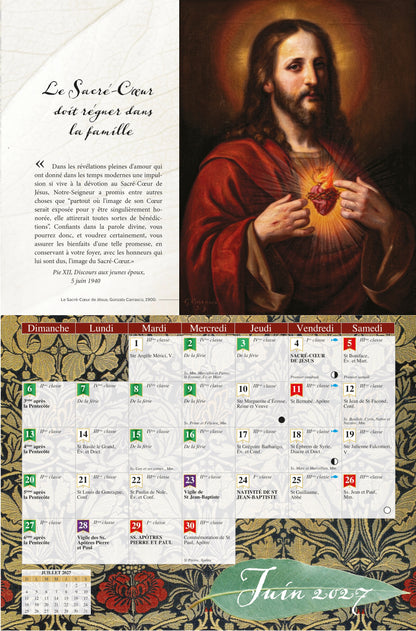 Calendrier liturgique 2027