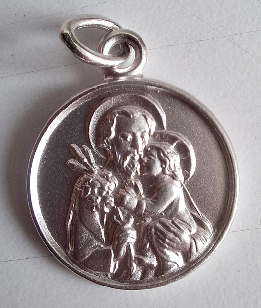 Médaille de saint Joseph - Argent - 17 mm